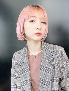 アルバム 池袋(ALBUM) ピンクヘア_グレージュカラーボブウルフココアベージュ_8953