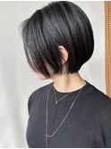 【morio原宿】黒髪ショートボブ　髪質改善ストレート