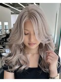 保存必須【大人女性色気たっぷりカール】パールブロンド