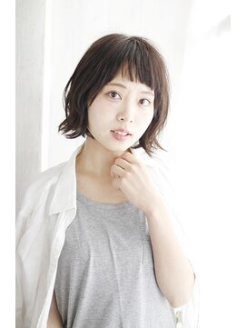 シュシュット(chouchoute) 韓国ボブレイヤーロンググレーベージュ黒髪質改善前髪パーマ/010