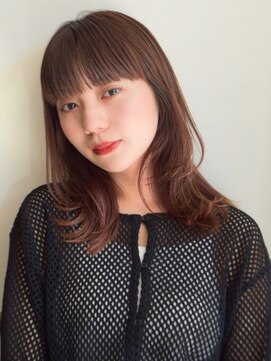 ガーデンヨコハマエスト(GARDEN YOKOHAMA est) 似合わせカット　イメチェン　フルバング　レッドブラウン