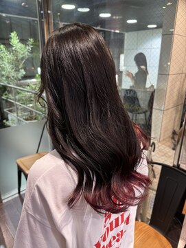 ヘアーアンドメイク ビス(HAIR&MAKE bis) 期間限定裾カラー/ピンクカラー【山崎ほのか】