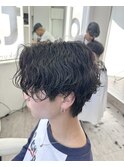 波巻きパーマ