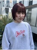 【ブリーチなしカシスレッド】