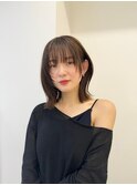美髪/ワイドバング/外ハネボブ/ホワイトブロンド[名古屋駅/名駅]