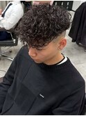 スペインカールパーマ/メンズ/刈り上げ/眉毛/ツイスト