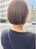"20代30代大人可愛い小顔ボブ丸みショートウルフカット