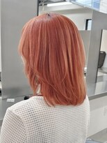 ラック 表参道(LUCK)&nbsp;レイヤーアプリコットオレンジ/ミディアムレイヤー/表参道