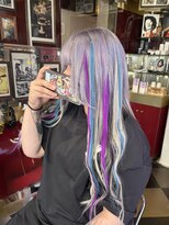 グリッツ (GLITZ)&nbsp;シルバーパープルブルーカラー編み込みテインセル横浜