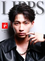 リップス 天神(LIPPS)&nbsp;ツーブロックツイストフェザーショートパーマ黒髪ウルフカット