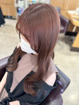 ユウヘアー 石川橋店(U Hair) ロング 巻き髪 ピンクブラウン