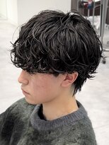 オーシャントーキョー 仙台(OCEAN TOKYO)&nbsp;黒髪シャドウパーマツーブロックショート仙台メンズ