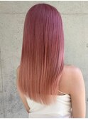 プルエクステ/ピンクカラー/ダブルカラー/【ビビットピンク】