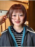 【須田】ピンクベージュ×ボブウルフ