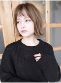 【r hair design】外ハネひし形ミディ