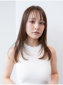 20代30代大人かわいい小顔ひし形レイヤーカットグレージュカラー