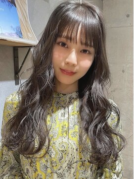 アンドレイ 表参道(andrey) [ANDREY]グレーベージュ/レイヤーロング/前髪パーマ黒髪カタログ