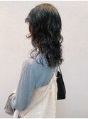 20代30代大人可愛いロングウルフくせ毛風パーマ
