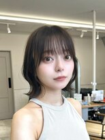 サンド 池袋 2nd(sand)&nbsp;顔周りレイヤーカット小顔ボブルフ/黒髪地毛風カラー/池袋