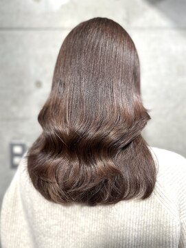 フルブルーム 東林間(fullbloom) レイヤーカットケアカラーグレージュカラー髪質改善