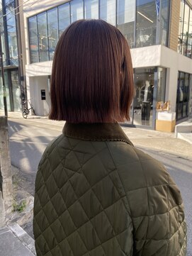 ロカ(roka) 切りっぱなしボブ/ピンクベージュ