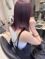 ヘアサロンガリカアオヤマ(hair salon Gallica aoyama)&nbsp;【坂本拓麻】地毛風縮毛矯正に愛されローズピンクカラー
