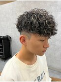 メッシュハイライトスパイラルパーマツイストパーマツーブロック