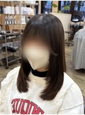 イメチェン/ホワイトブロンド/外ハネボブ/ワイドバング/杉田花乃