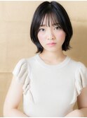 似合わせカット黒髪外ハネミニウルフボブ308W戸田公園20代30代