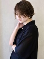 カナン(CANAAN)&nbsp;ショート・アンニュイ重め前髪/オリーブベージュ/デザインカラー