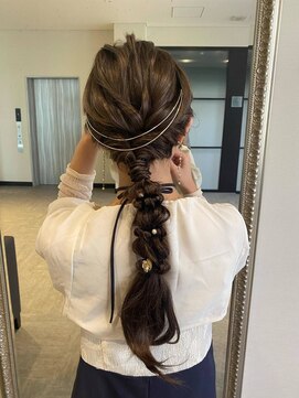 ハロ ハッピーヘアライフ 長居店(Halo happyhairlife) ヘアセットミニウルフタッセルボブセミロング