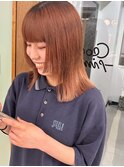 横浜ミルクティーピンクベージュタッセルボブ外ハネボブレイヤー