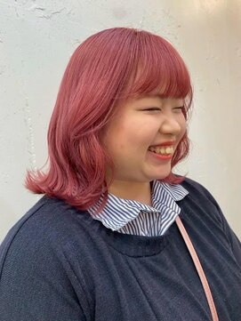 ロミー 本厚木(ROMMY.) 本厚木☆くびれボブダブルカラーピンクカラー前髪カットブリーチ