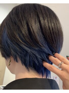 ルルバイアズール 草加店(LULU by azule) インナーカラー,ブルーネイビー,髪質改善カラー【草加】