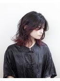 レイヤーカット#ウルフ#パーマ#黒髪#浜松#浜北#磐田#三ヶ日