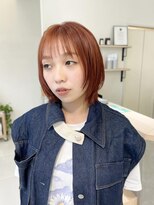 ケンジサナンド(KENJE Sanando)&nbsp;こなれ感◎オレンジカラーとレイヤーボブ