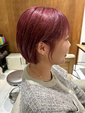 ヘアリゾート粋 リマ 銀座店(lima) ショート/レイヤーカット/ベリーピンク