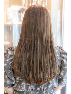 ♪オリーブグレー小顔レイヤーカットクラゲヘアーココアベージュ