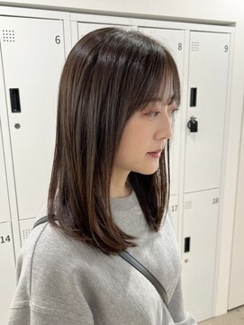 グレージュカラー/透明感カラー/小顔カット