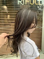 リフル 八王子(RIFULL)&nbsp;ハイライト　バレイヤージュ　ショート　レイヤー　髪質改善