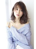 仕事OK◎ココアブラウン×エアリーミディ
