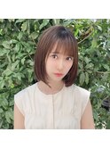ナチュラルショート×ミルクブラウン×縮毛矯正×横浜