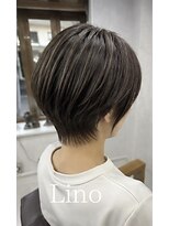 髪質改善Lino hair/縮毛矯正/白髪ぼかし/ハイライト/メンズカット【リノヘア】 糸ハイライト/くびれショートレイヤー/耳掛けショート