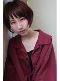 暖色系 ショートボブ