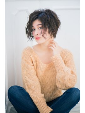 エルバイシオン(aile by sion) ゆるふわショート×アッシュグレージュ×パーマ/30代/40代/50代