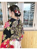 ヘアアップ、着付け