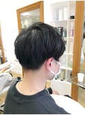 かき上げヘア　ニュアンスマッシュ　サイドパート　韓国マッシュ
