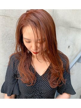 ボアップ 松山店(boappu) ＃オレンジカラー＃ロングヘア＃夏カラー