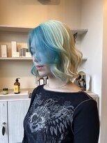 ユニ(Uni.)&nbsp;ブロンド×ターコイズブルー