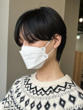 エルマーク 心斎橋(L-MARK) シースルーマッシュナチュラルマッシュメンズ韓国ツーブロック